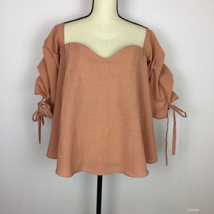 NEW! Modern Vintage Boutique Off The Shoulder Blouse Elastic Bust Top